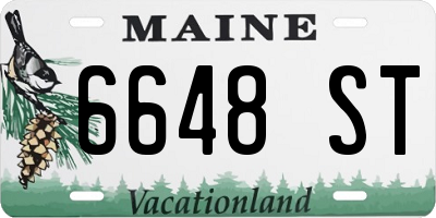 ME license plate 6648ST