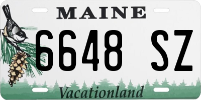 ME license plate 6648SZ