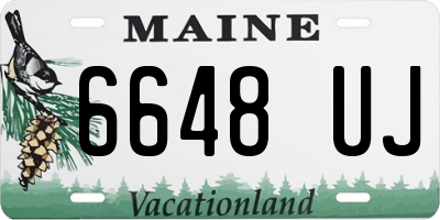 ME license plate 6648UJ