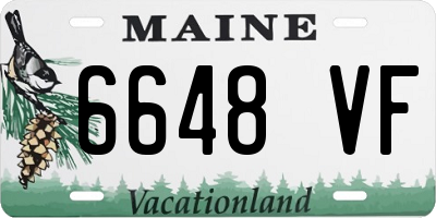 ME license plate 6648VF