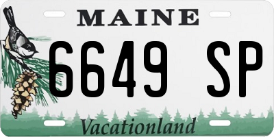 ME license plate 6649SP