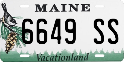 ME license plate 6649SS