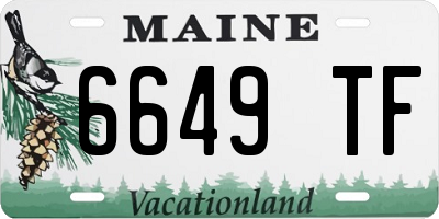 ME license plate 6649TF