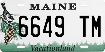 ME license plate 6649TM