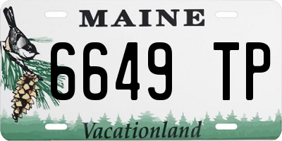 ME license plate 6649TP