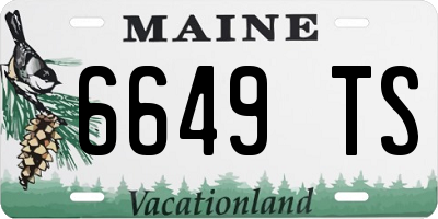 ME license plate 6649TS