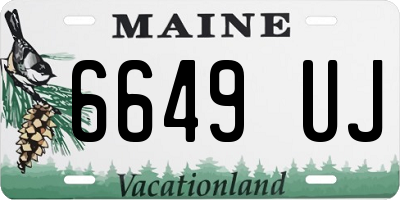 ME license plate 6649UJ