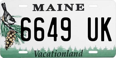 ME license plate 6649UK