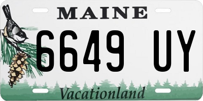 ME license plate 6649UY