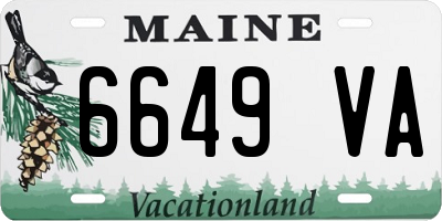ME license plate 6649VA