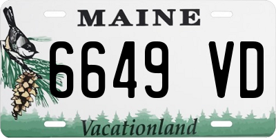 ME license plate 6649VD