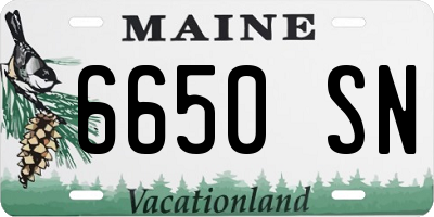 ME license plate 6650SN