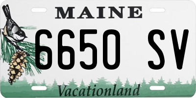 ME license plate 6650SV