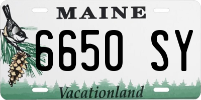 ME license plate 6650SY