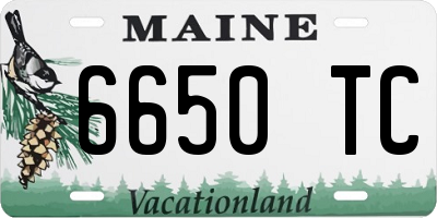 ME license plate 6650TC
