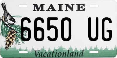 ME license plate 6650UG