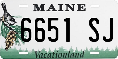 ME license plate 6651SJ