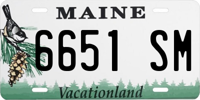 ME license plate 6651SM