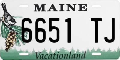 ME license plate 6651TJ