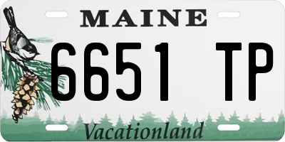 ME license plate 6651TP