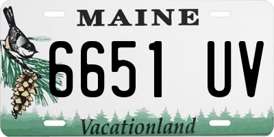ME license plate 6651UV