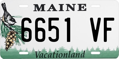 ME license plate 6651VF