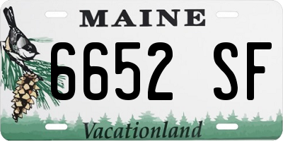 ME license plate 6652SF