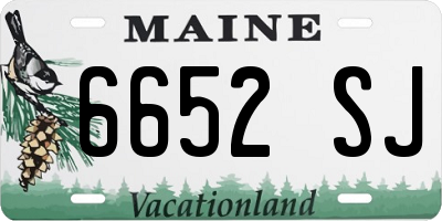 ME license plate 6652SJ