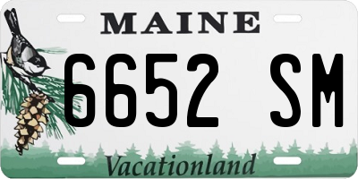 ME license plate 6652SM