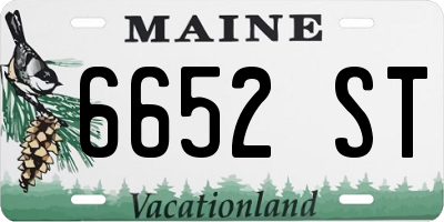 ME license plate 6652ST