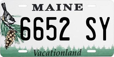 ME license plate 6652SY