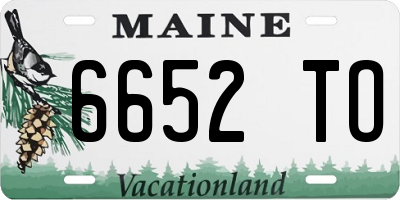 ME license plate 6652TO