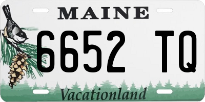 ME license plate 6652TQ