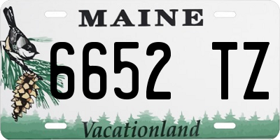 ME license plate 6652TZ