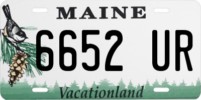 ME license plate 6652UR