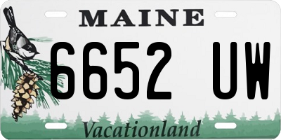 ME license plate 6652UW