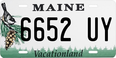 ME license plate 6652UY