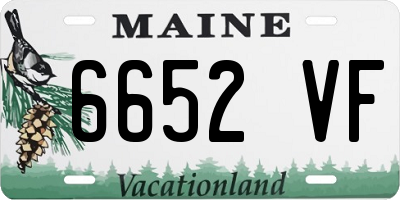 ME license plate 6652VF