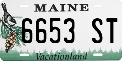 ME license plate 6653ST