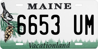 ME license plate 6653UM
