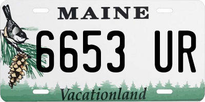 ME license plate 6653UR