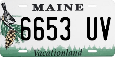 ME license plate 6653UV