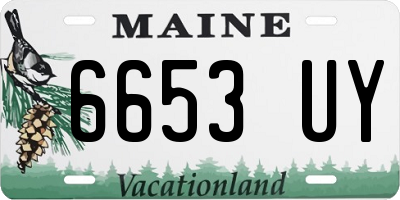 ME license plate 6653UY