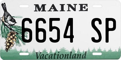 ME license plate 6654SP