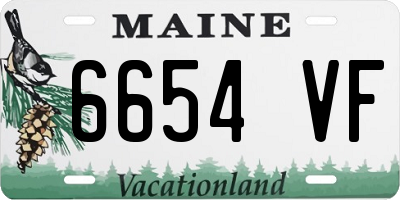 ME license plate 6654VF