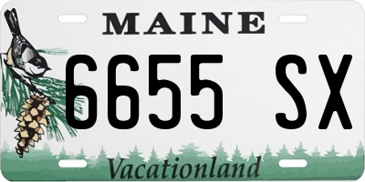 ME license plate 6655SX