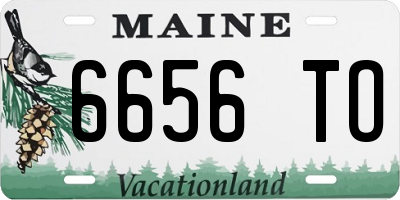 ME license plate 6656TO