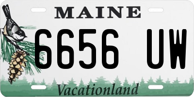 ME license plate 6656UW