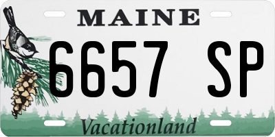 ME license plate 6657SP