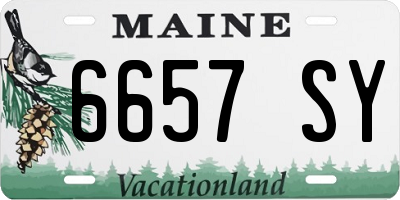 ME license plate 6657SY